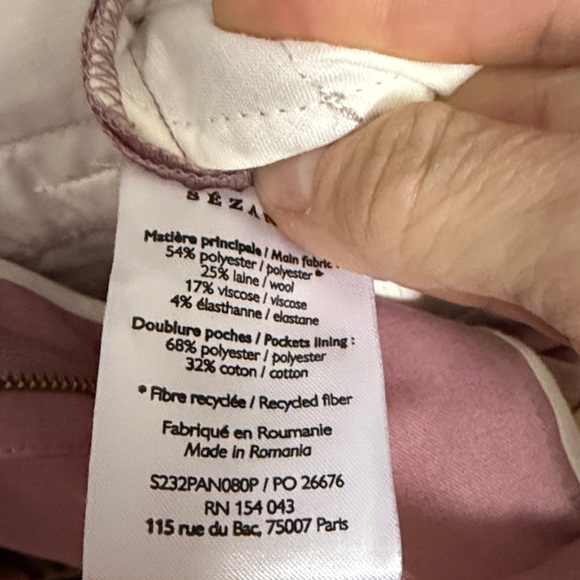 Sezane Pink Women's Suit Set - pants and blazer - Picture 9 of 9